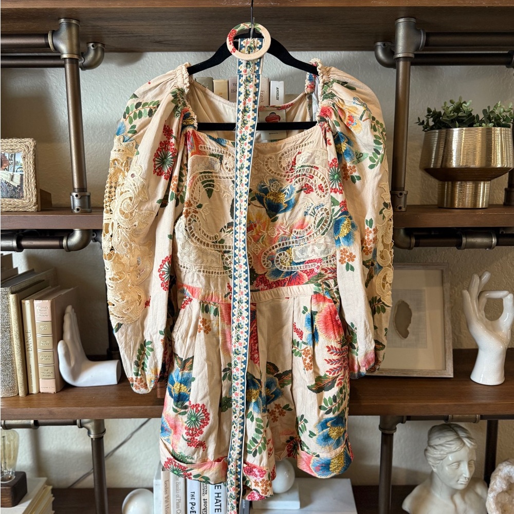 FARM Rio Floral Long Sleeve Dress - Multicolor